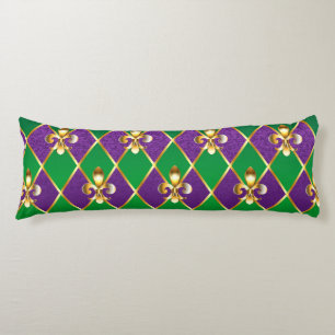 Jewelry Background Mardi Gras Body Pillow