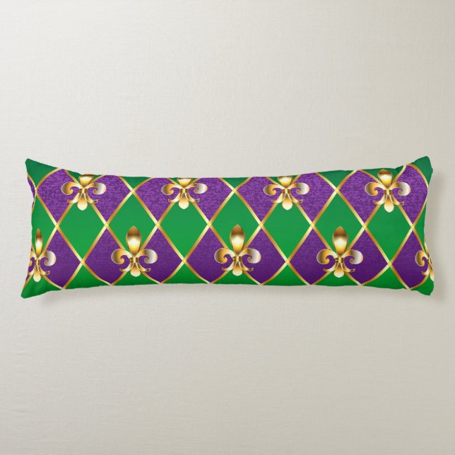 Jewelry Background Mardi Gras Body Pillow (Front)