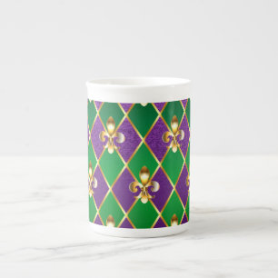 Jewelry Background Mardi Gras Bone China Mug
