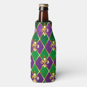 Jewelry Background Mardi Gras Bottle Cooler