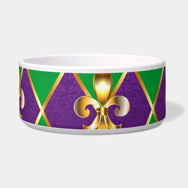 Jewelry Background Mardi Gras Bowl (Front)