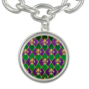 Jewelry Background Mardi Gras Bracelet