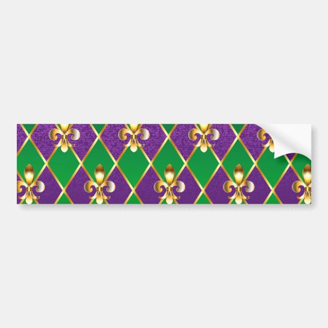 Jewelry Background Mardi Gras Bumper Sticker (Front)