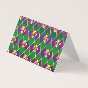 Jewelry Background Mardi Gras Business Card