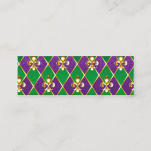 Jewelry Background Mardi Gras Calling Card