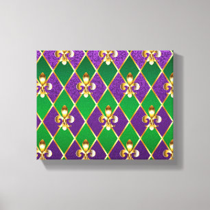 Jewelry Background Mardi Gras Canvas Print