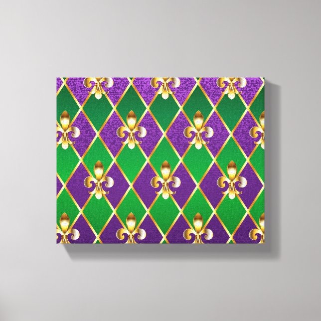 Jewelry Background Mardi Gras Canvas Print (Front)