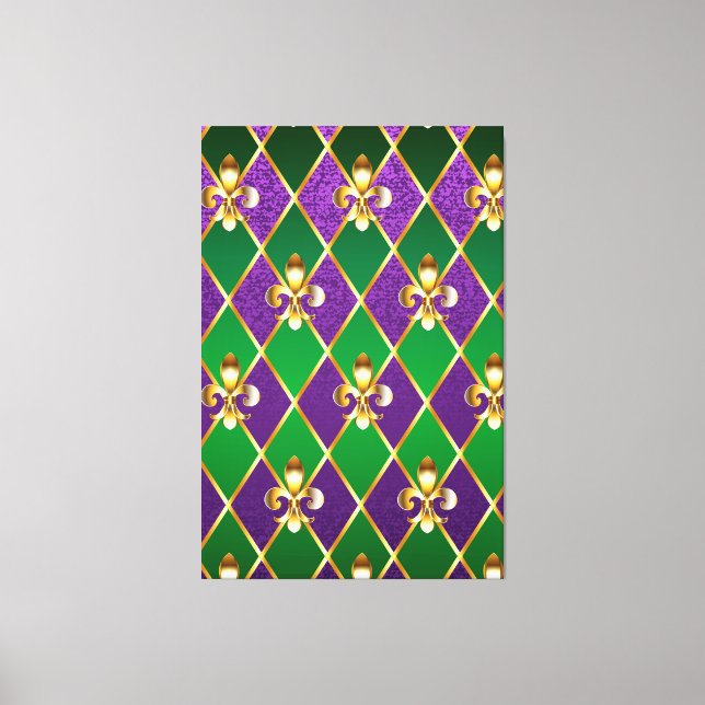 Jewelry Background Mardi Gras Canvas Print (Front)