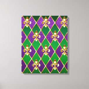 Jewelry Background Mardi Gras Canvas Print
