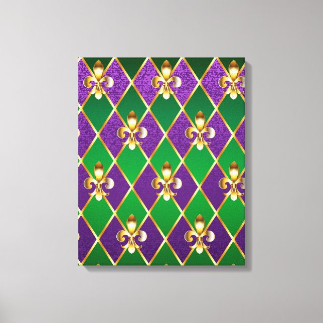 Jewelry Background Mardi Gras Canvas Print (Front)