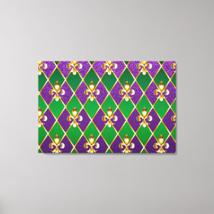 Jewelry Background Mardi Gras Canvas Print