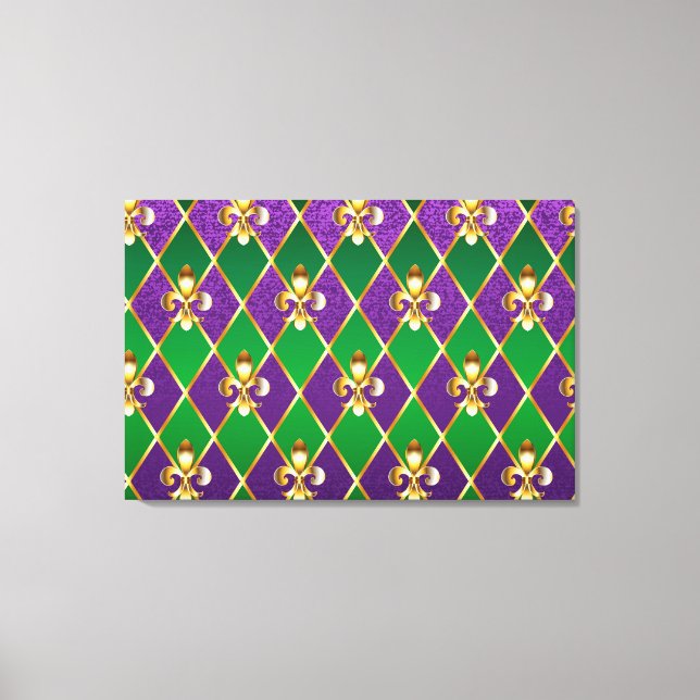 Jewelry Background Mardi Gras Canvas Print (Front)