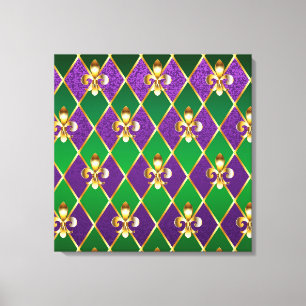 Jewelry Background Mardi Gras Canvas Print