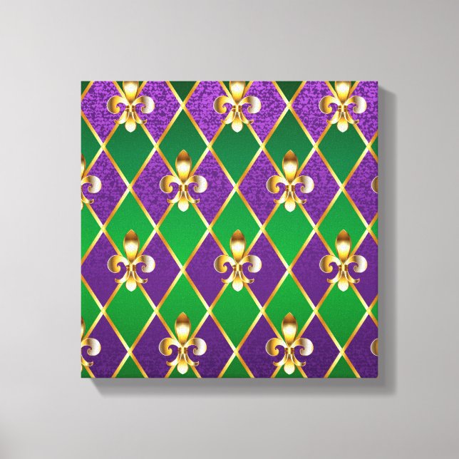 Jewelry Background Mardi Gras Canvas Print (Front)