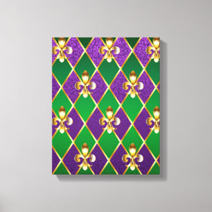 Jewelry Background Mardi Gras Canvas Print