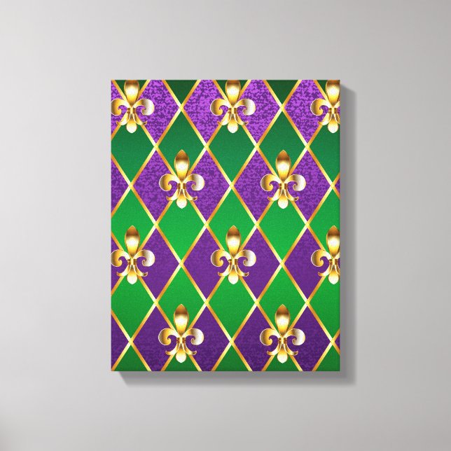 Jewelry Background Mardi Gras Canvas Print (Front)