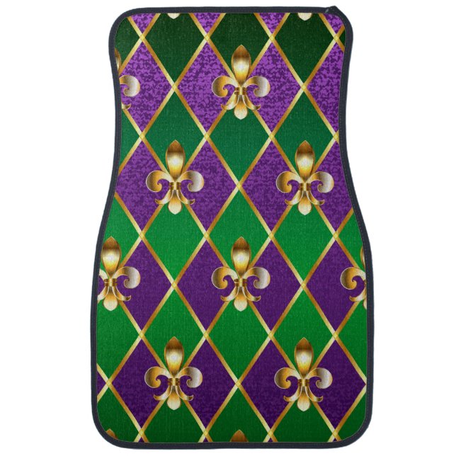 Jewelry Background Mardi Gras Car Floor Mat (Front)