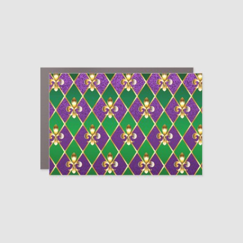 Jewelry Background Mardi Gras Car Magnet