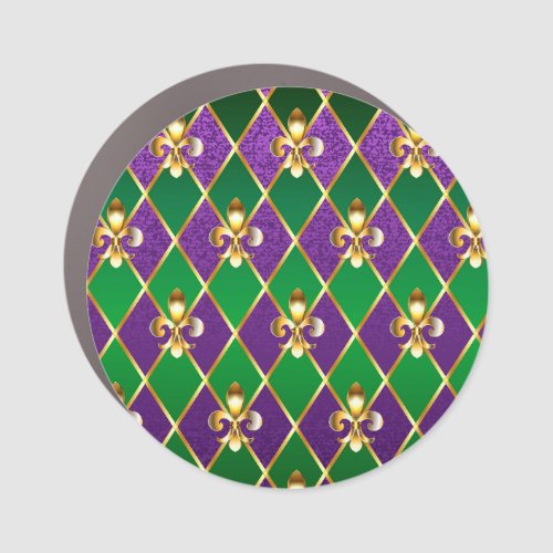 Jewelry Background Mardi Gras Car Magnet