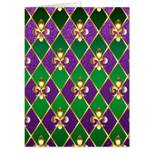 Jewelry Background Mardi Gras Card