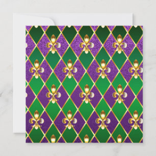 Jewelry Background Mardi Gras Card