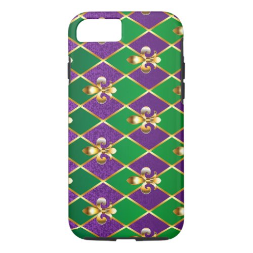 Jewelry Background Mardi Gras iPhone 87 Case