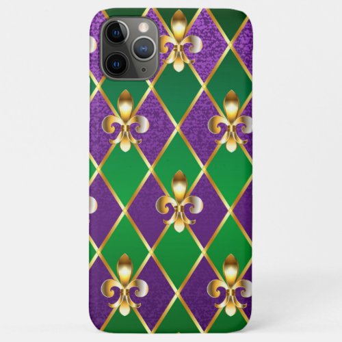 Jewelry Background Mardi Gras iPhone 11 Pro Max Case