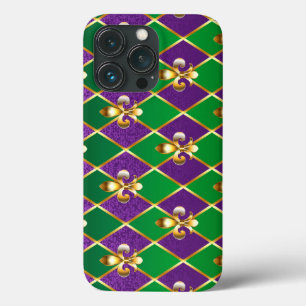 Jewelry Background Mardi Gras iPhone 13 Pro Case