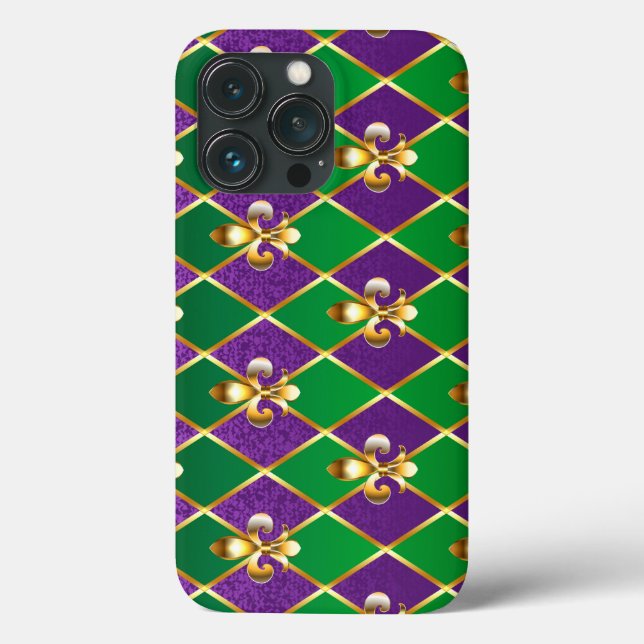 Jewelry Background Mardi Gras Case-Mate iPhone Case (Back)