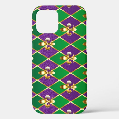 Jewelry Background Mardi Gras iPhone 12 Pro Case