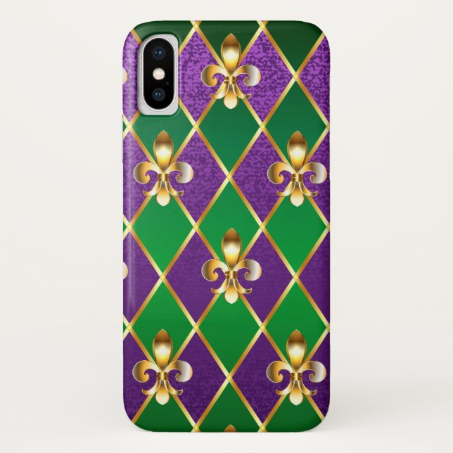Jewelry Background Mardi Gras Case-Mate iPhone Case (Back)