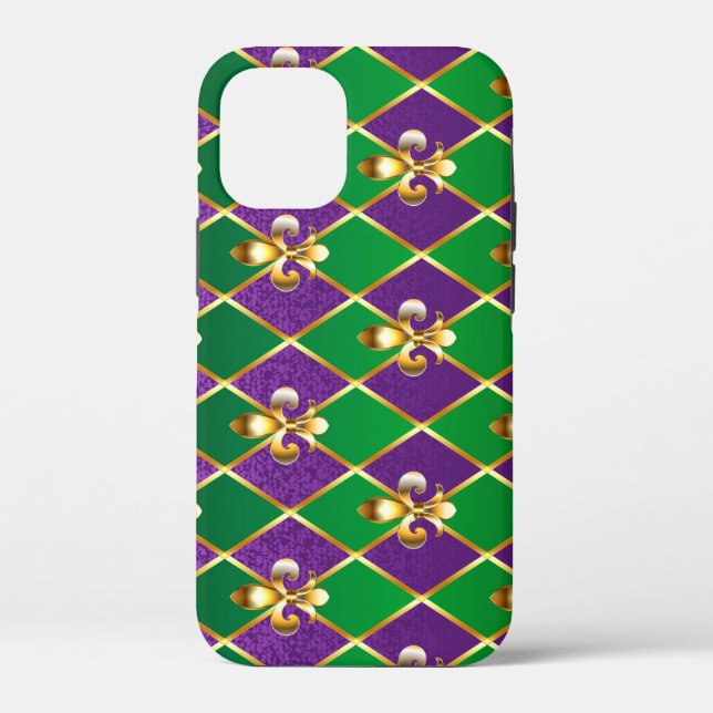 Jewelry Background Mardi Gras Case-Mate iPhone Case (Back)