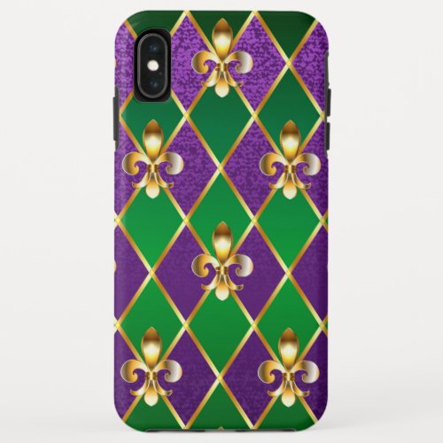 Jewelry Background Mardi Gras iPhone XS Max Case