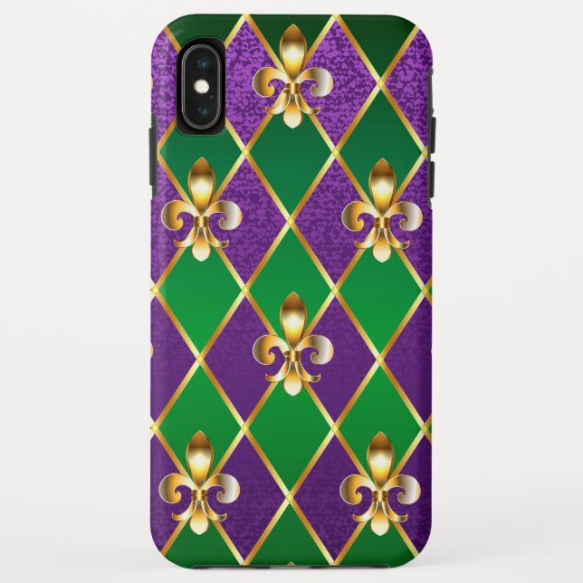 Jewelry Background Mardi Gras Case-Mate iPhone Case (Back)