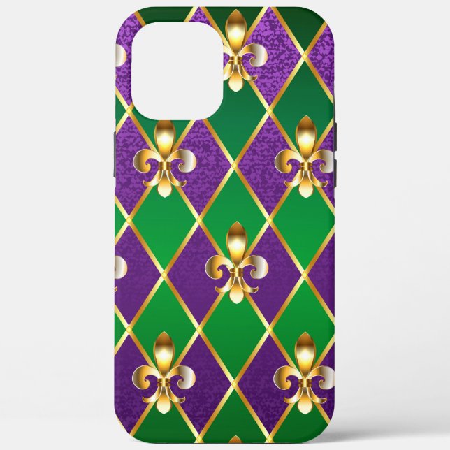 Jewelry Background Mardi Gras Case-Mate iPhone Case (Back)