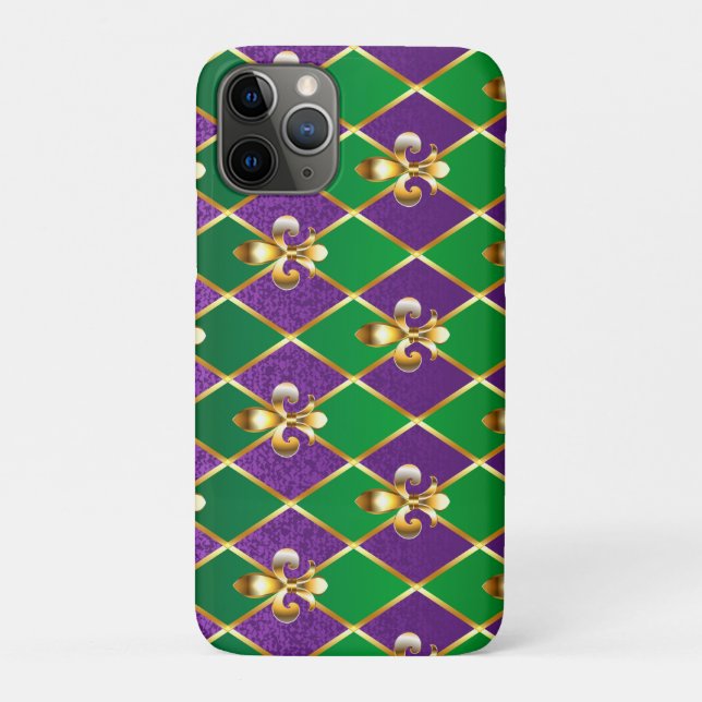 Jewelry Background Mardi Gras Case-Mate iPhone Case (Back)
