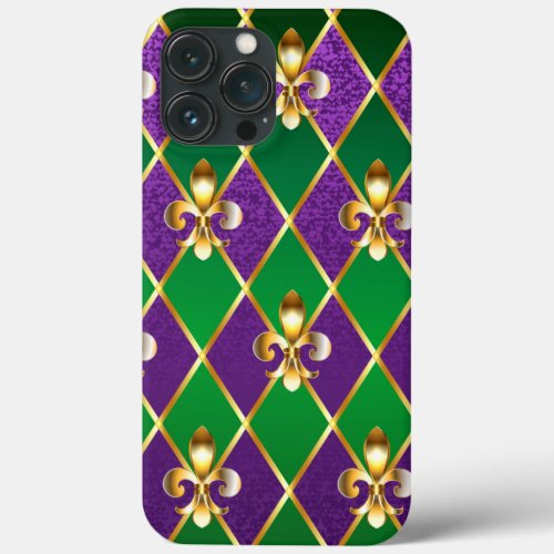 Jewelry Background Mardi Gras iPhone 13 Pro Max Case