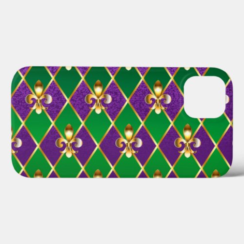 Jewelry Background Mardi Gras iPhone 13 Case