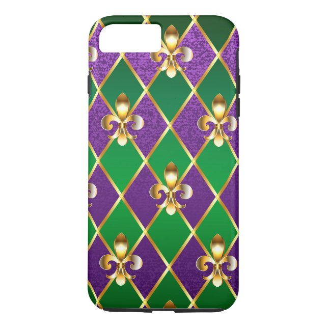 Jewelry Background Mardi Gras Case-Mate iPhone Case (Back)