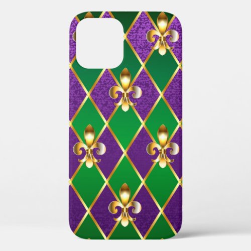 Jewelry Background Mardi Gras iPhone 12 Pro Case