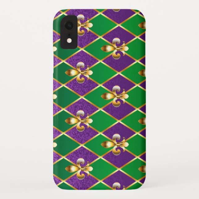Jewelry Background Mardi Gras Case-Mate iPhone Case (Back)