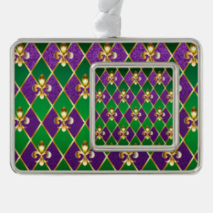 Jewelry Background Mardi Gras Christmas Ornament