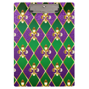 Jewelry Background Mardi Gras Clipboard