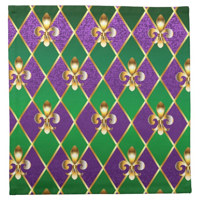 Jewelry Background Mardi Gras Cloth Napkin (Front)