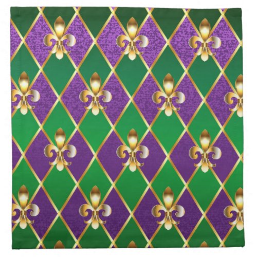 Jewelry Background Mardi Gras Cloth Napkin