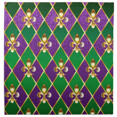 Jewelry Background Mardi Gras Cloth Napkin