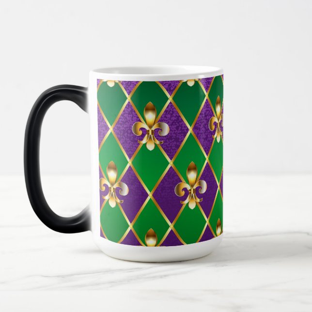 Jewelry Background Mardi Gras Color Morph Mug (Left)