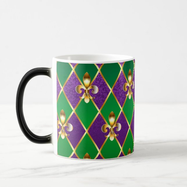 Jewelry Background Mardi Gras Color Morph Mug (Left)