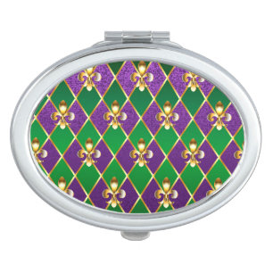 Jewelry Background Mardi Gras Compact Mirror