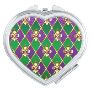 Jewelry Background Mardi Gras Compact Mirror